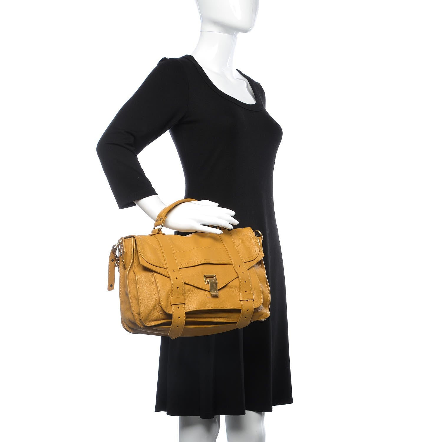 Proenza Schouler Lambskin Medium PS1 Satchel Mustard 2 of 13