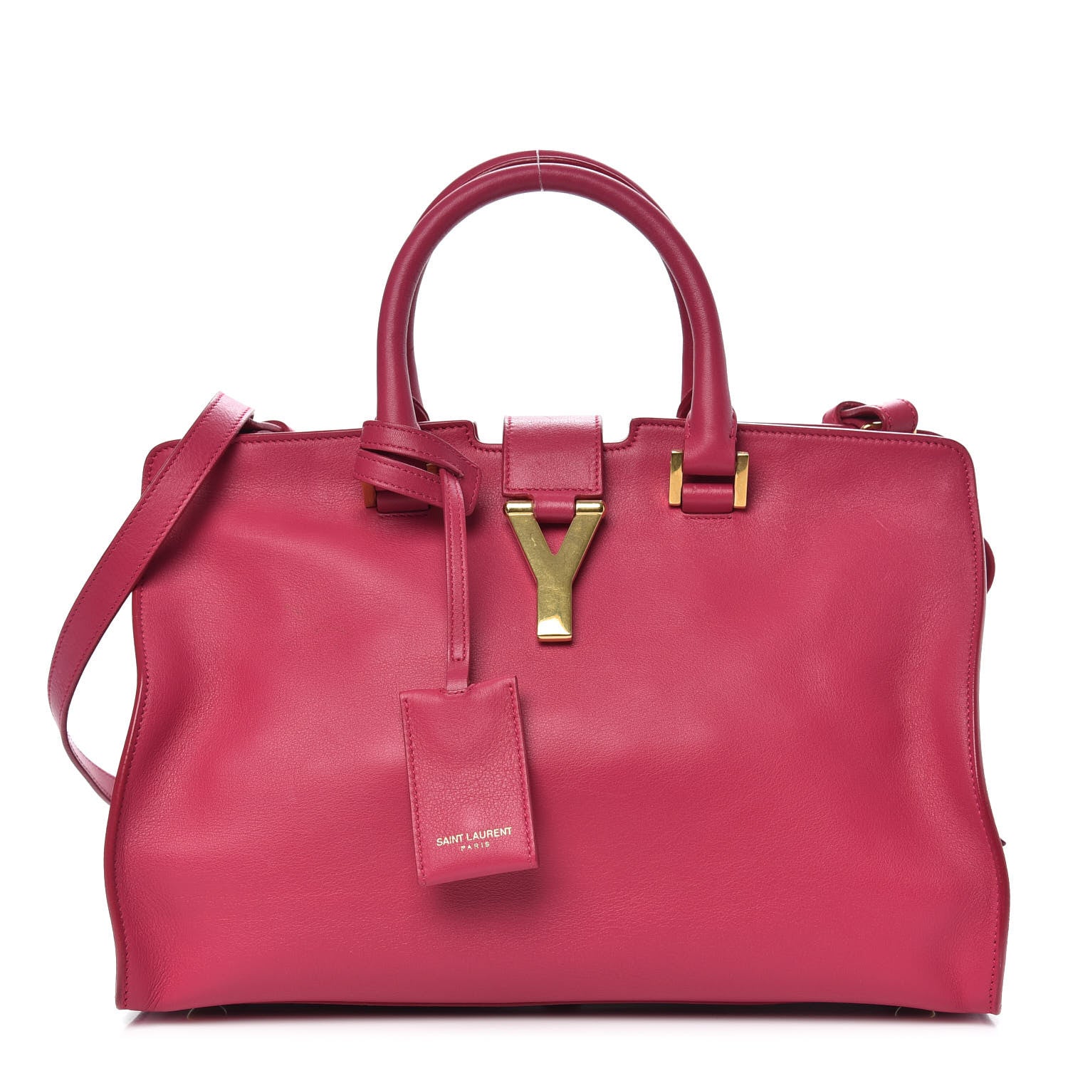Saint Laurent Calfskin Small Classic Y Cabas Fuchsia 1 of 11