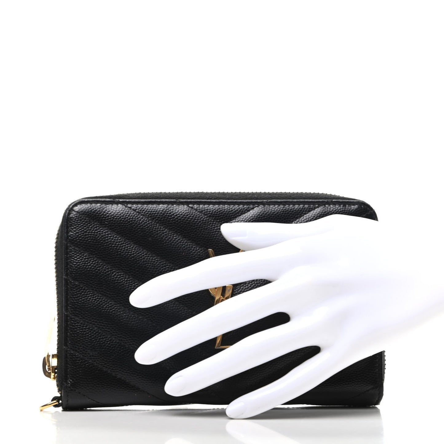 Grain De Poudre Matelasse Chevron Monogram Phone Wallet Black