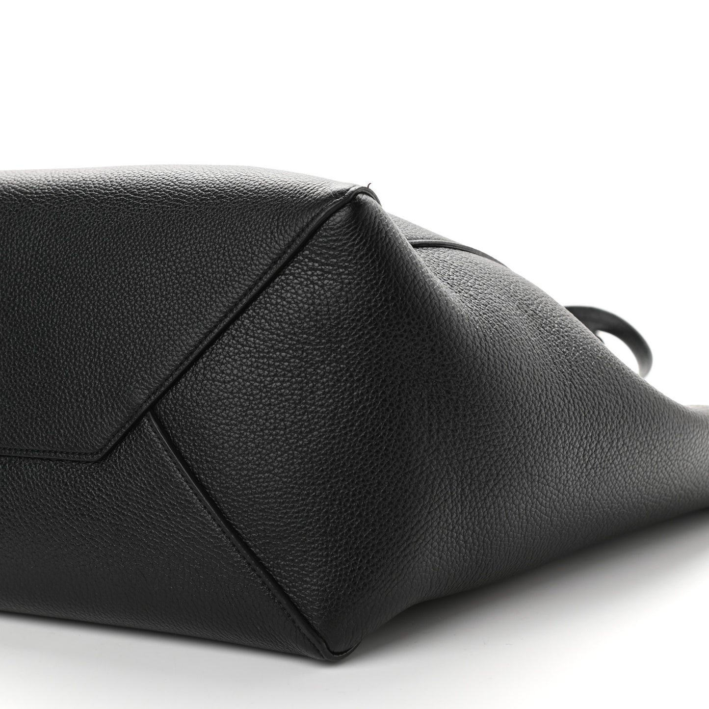 Soft Grained Calfskin Small Belt Cabas Phantom Black