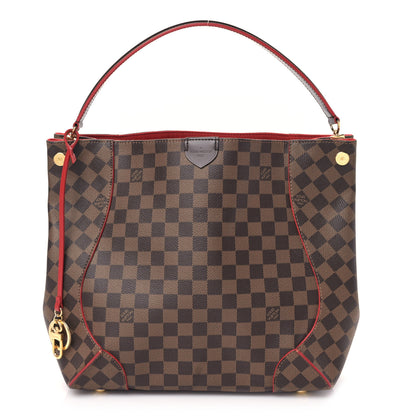 Louis Vuitton Damier Ebene Caissa Hobo Cherry 1 of 8