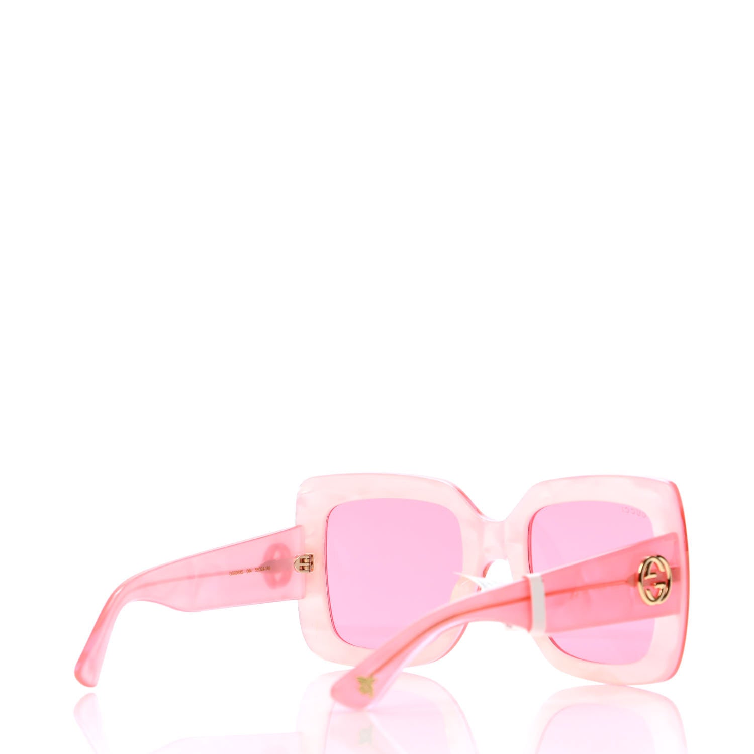 Gucci Square Frame GG0083S Sunglasses Pink 4 of 4