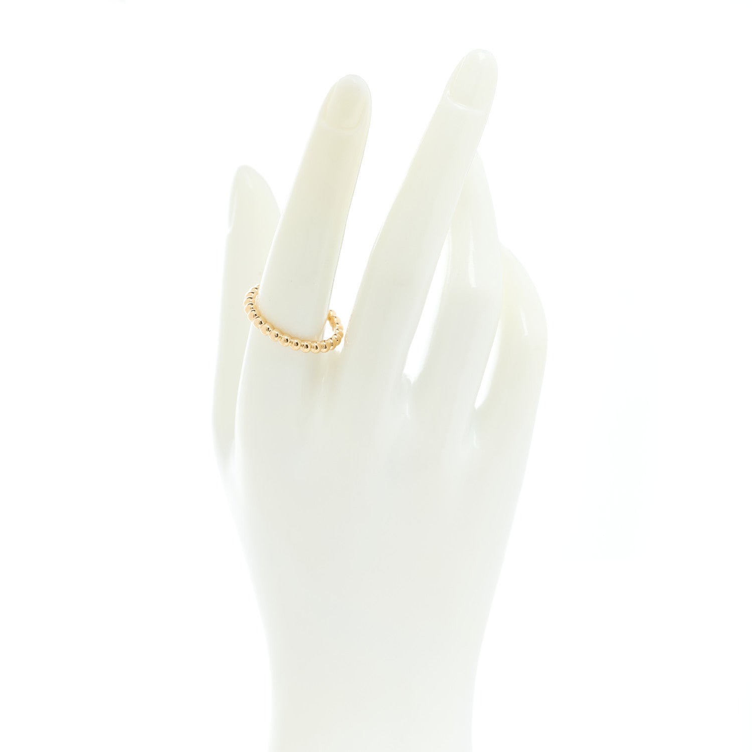 Van Cleef & Arpels 18K Yellow Gold Medium Perlee Ring 58 8.25 2 of 5