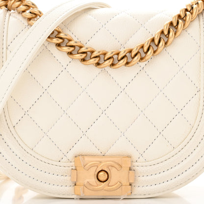 Chanel Caviar Quilted Small Boy Messenger Bag White 8 of 12