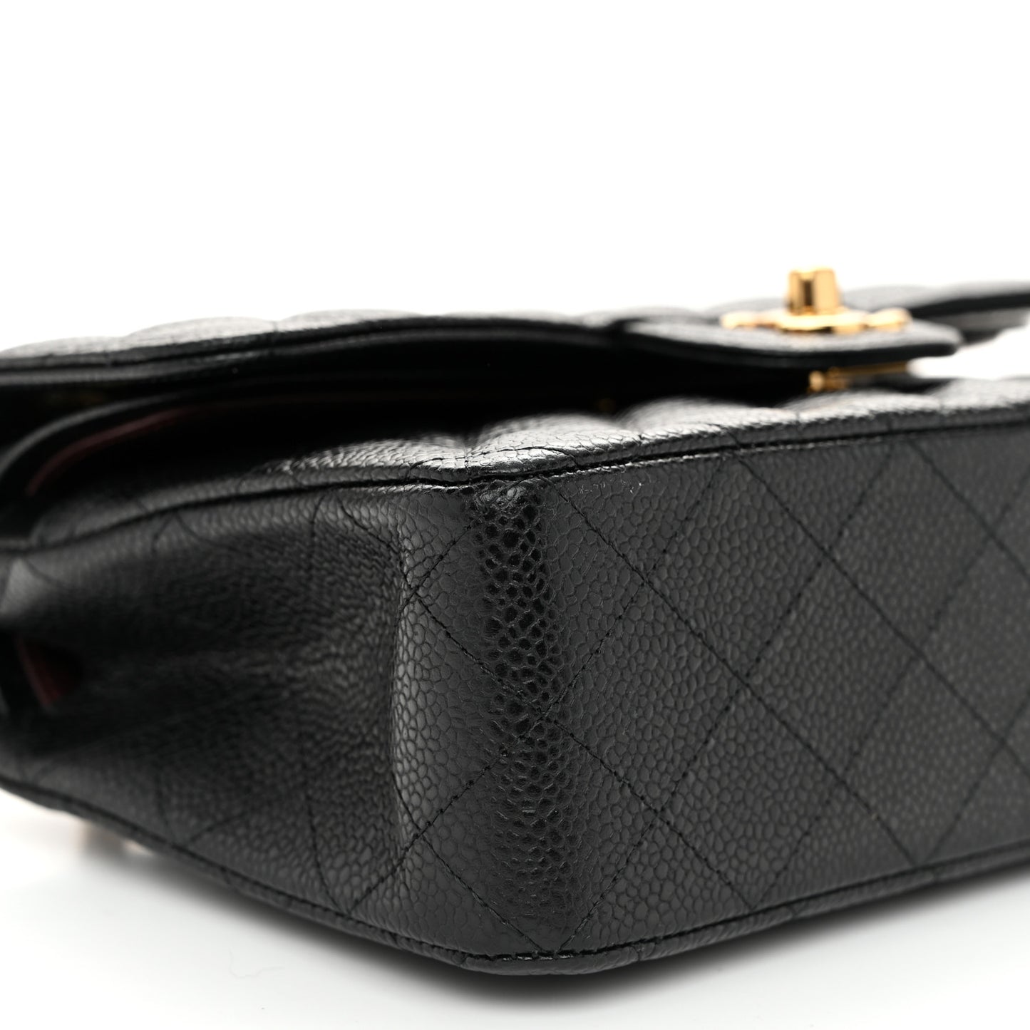 Caviar Quilted Small Double Flap Black