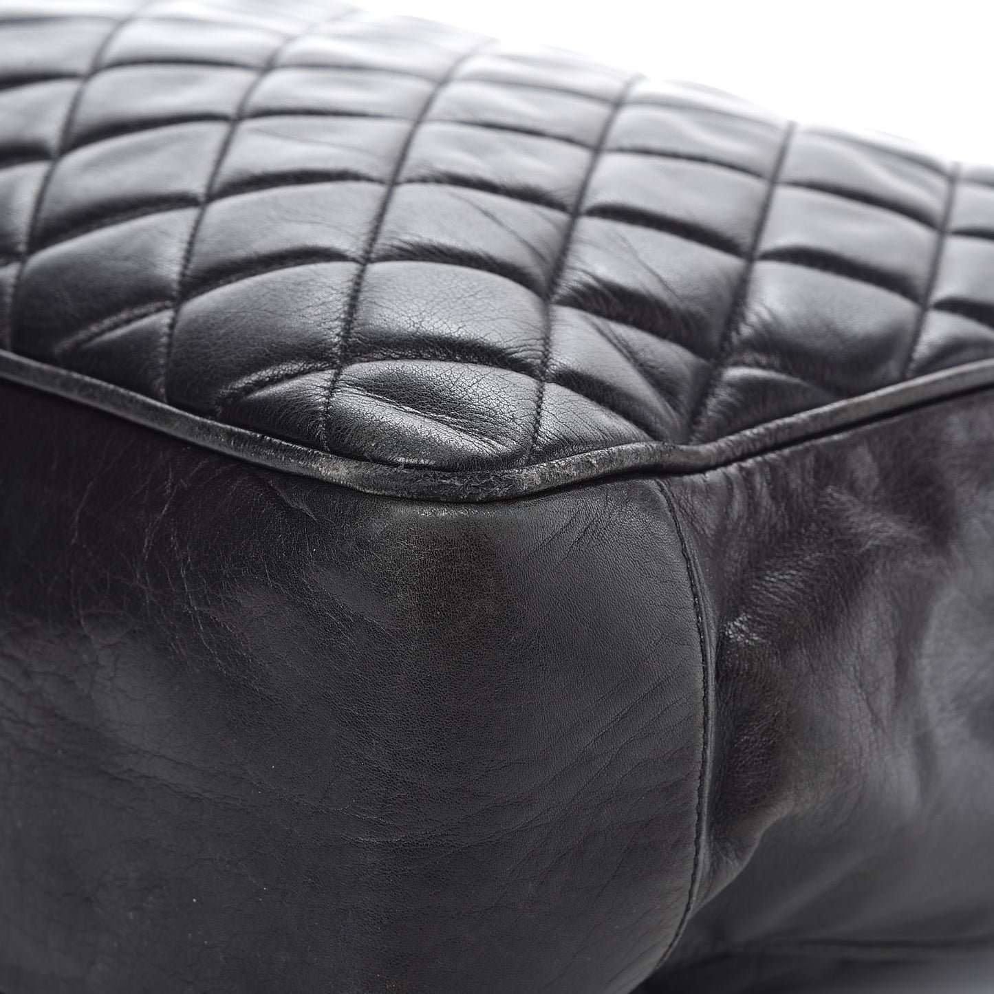 Lambskin Quilted Shoulder Bag Black