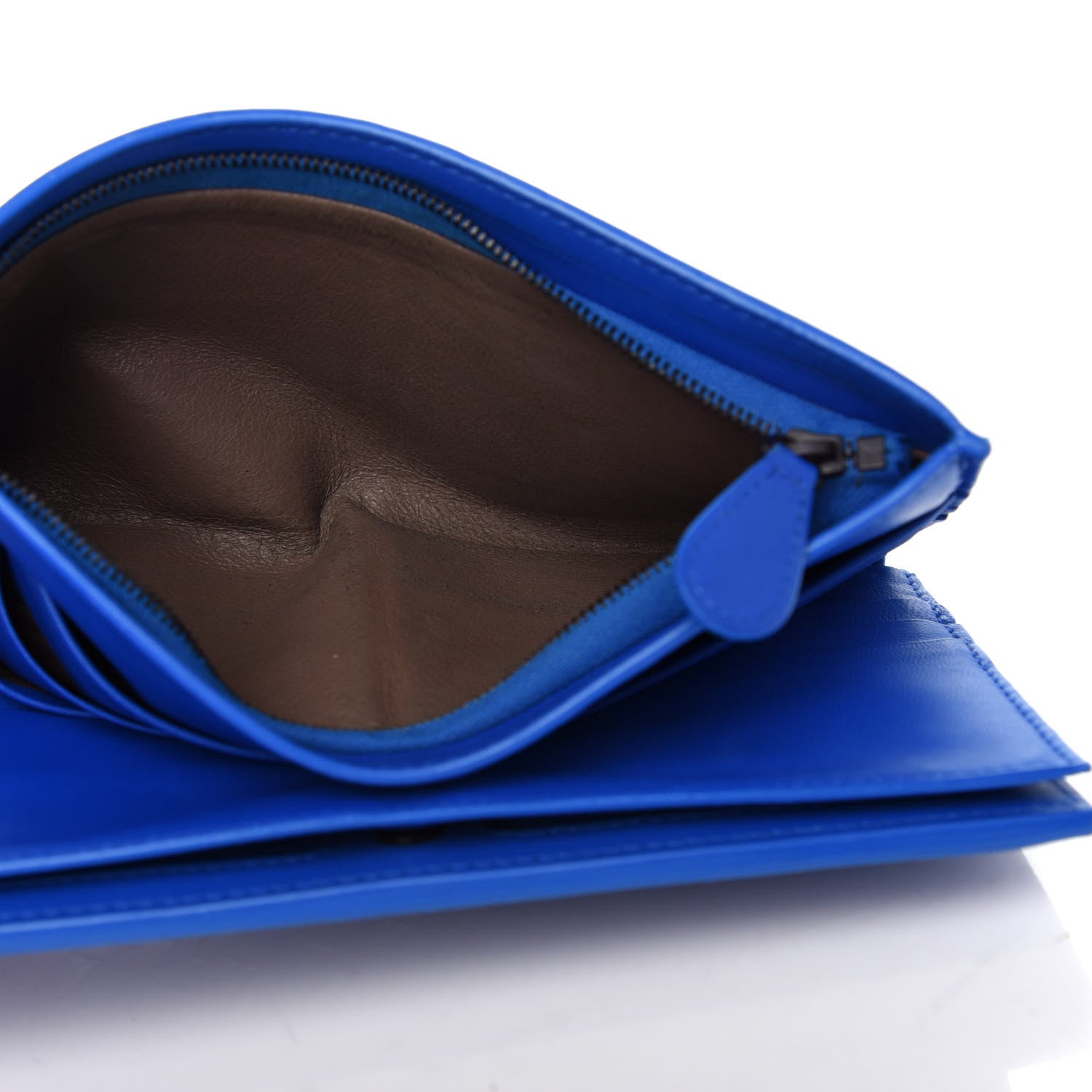 Bottega Veneta Nappa Ayers Intrecciato Clutch Wallet Blue 7 of 10