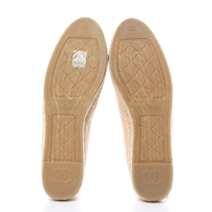 Chanel Lambskin CC Espadrilles 40 Beige Black 5 of 11