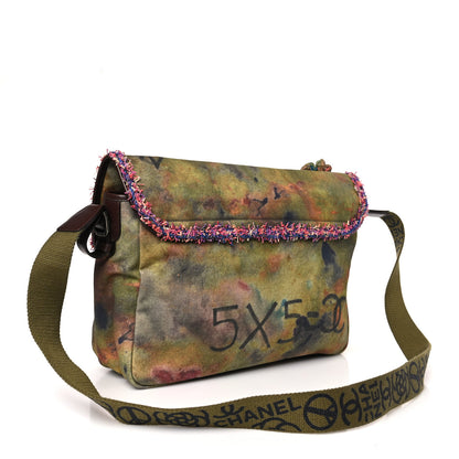Chanel Washed Toile Large Graffiti On The Pavements Messenger Khaki Multicolor 3 of 9