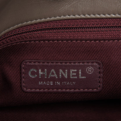 Chanel Aged Calfskin Tweed Large Quilted Portobello Tote Grey 6 of 7