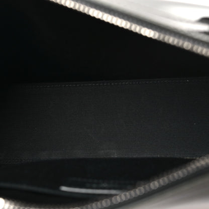 Saint Laurent Patent Zip Cosmetic Pouch Dark Vineyard Green 5 of 8