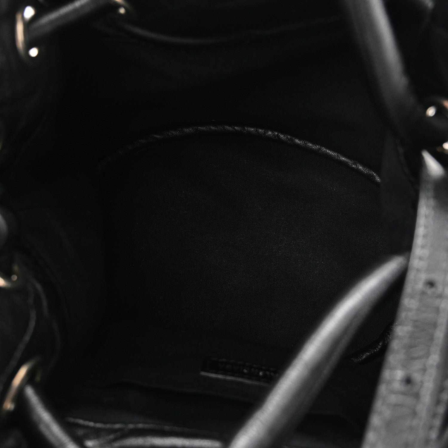 Balenciaga Nappa Calfskin Quilted Touch B Bucket Bag Black 5 of 9