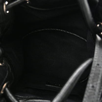 Balenciaga Nappa Calfskin Quilted Touch B Bucket Bag Black 5 of 9