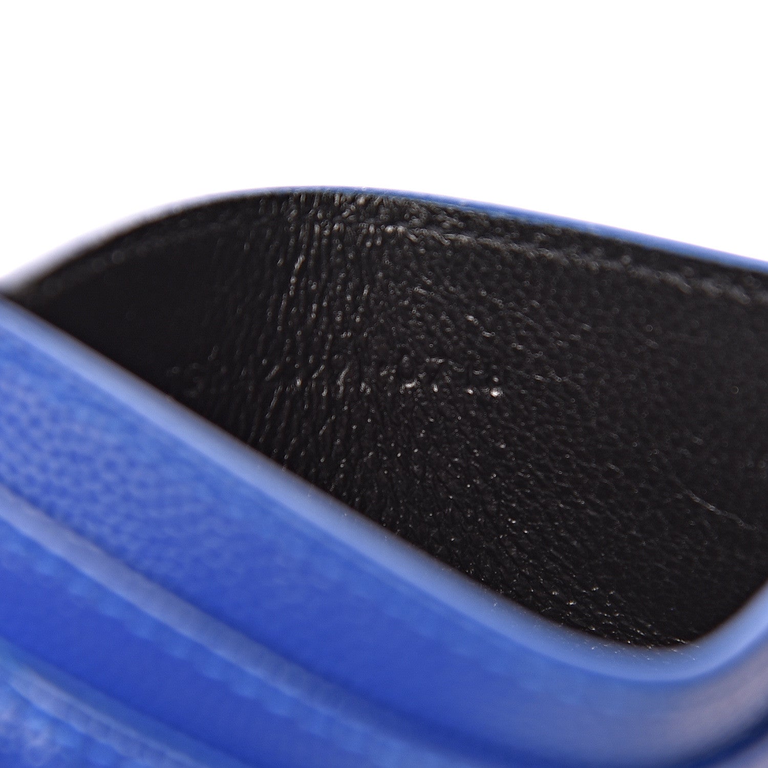 Saint Laurent Grain De Poudre Matelasse Chevron Credit Monogram Card Case Blue Majorelle 7 of 8