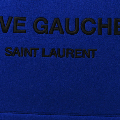 Saint Laurent Wool Rive Gauche Tote Blue 8 of 10