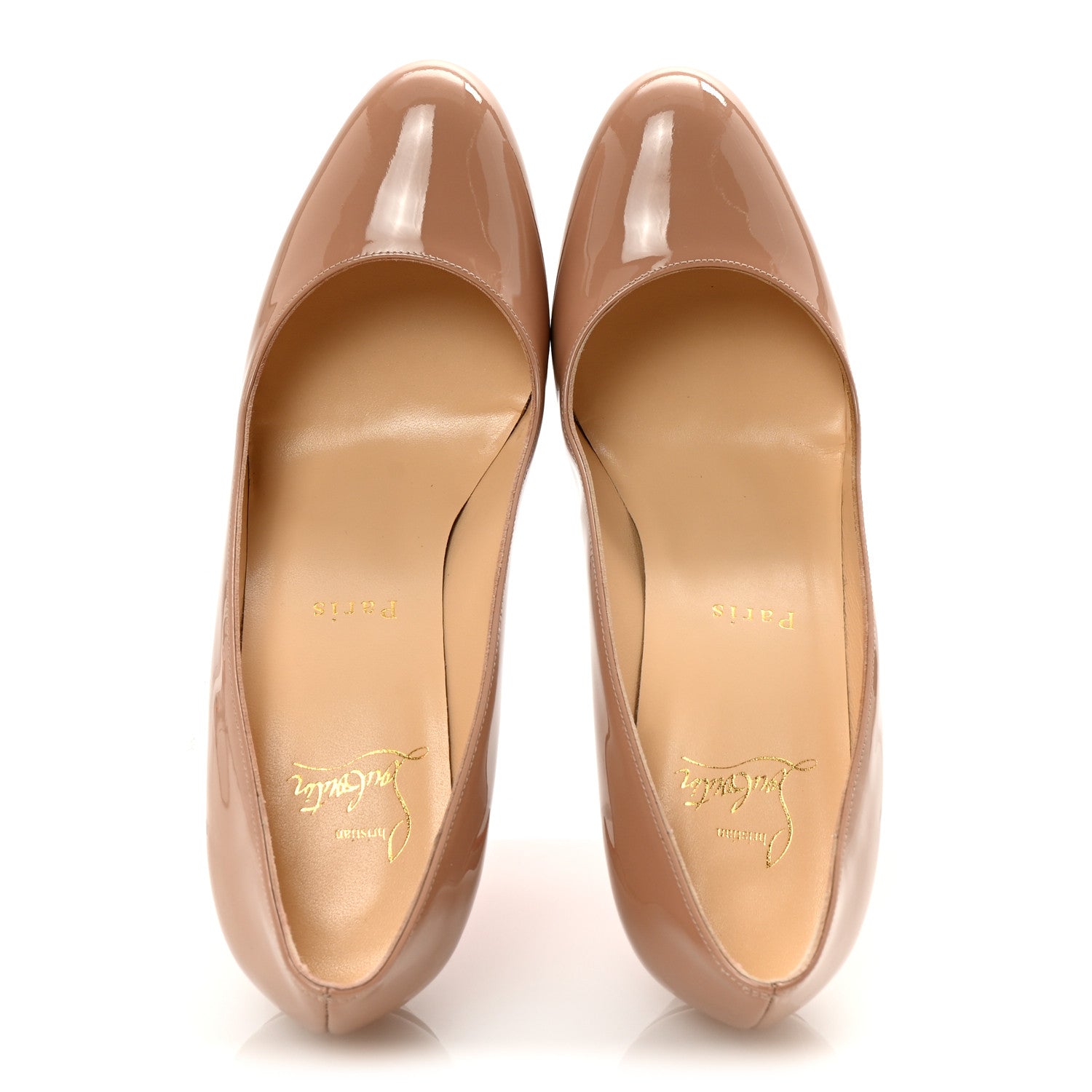 Christian Louboutin Patent Simple 85 Pumps 37 Nude 2 of 9