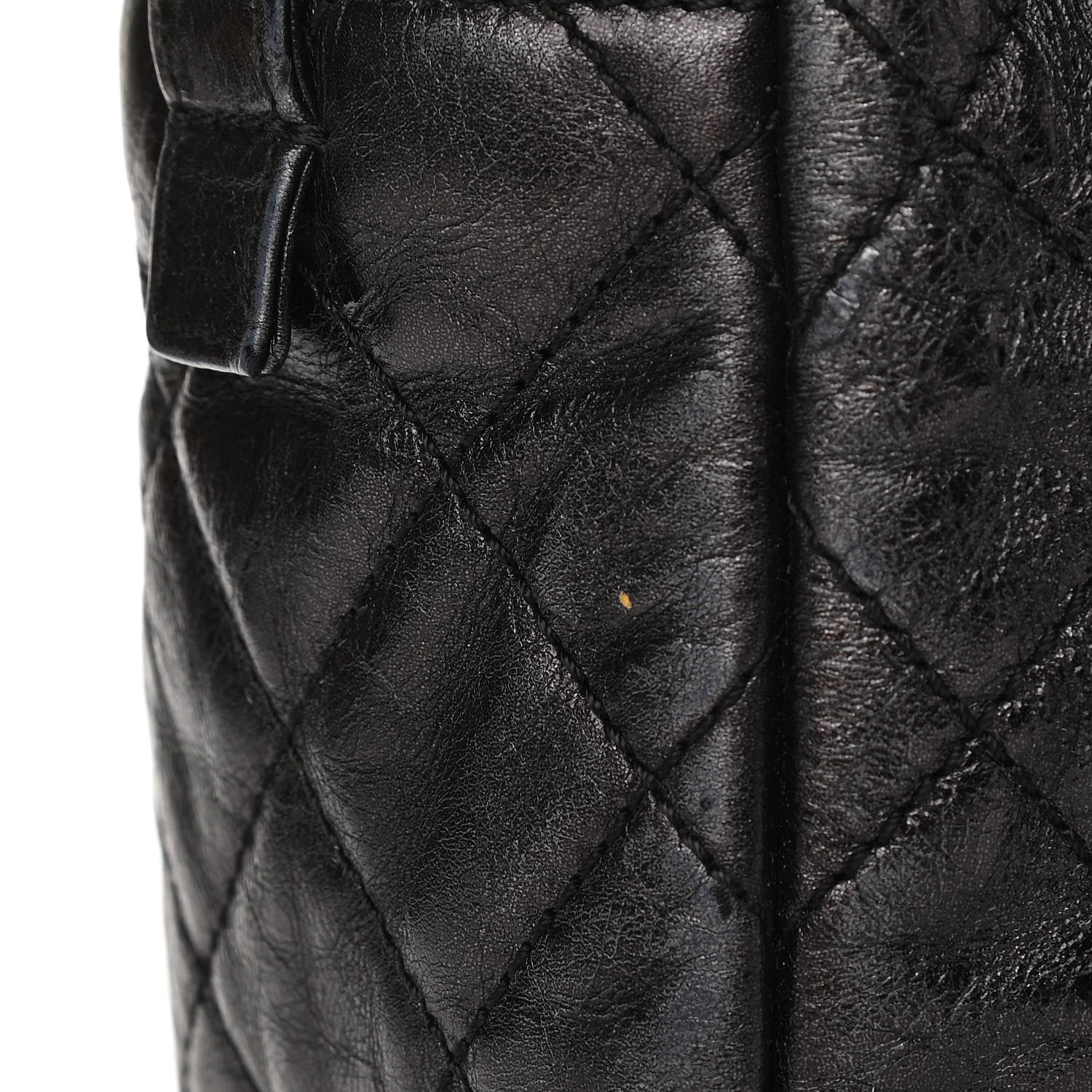 Chanel Metallic Aged Calfskin Quilted Medium Reissue Camera Case Black 11 of 11