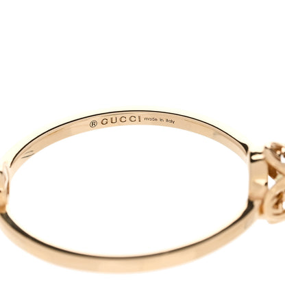 Gucci 18K Yellow Gold Beryl Interlocking G Ring 53 6.25 5 of 5