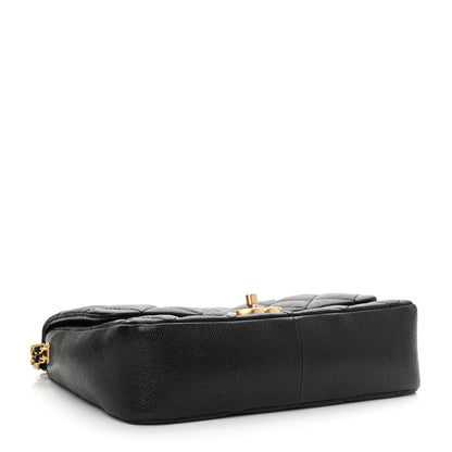 Chanel Shiny Caviar Quilted Large Chain Melody Flap Black 4 of 11