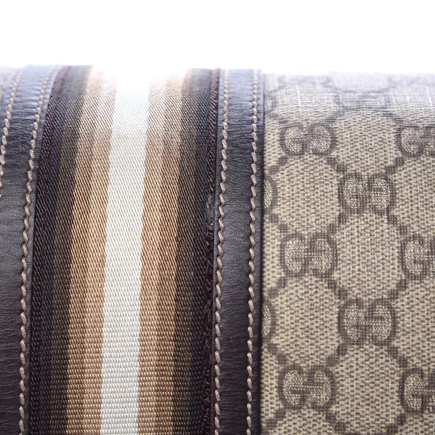 GG Plus Monogram Web Medium Joy Boston Dark Brown