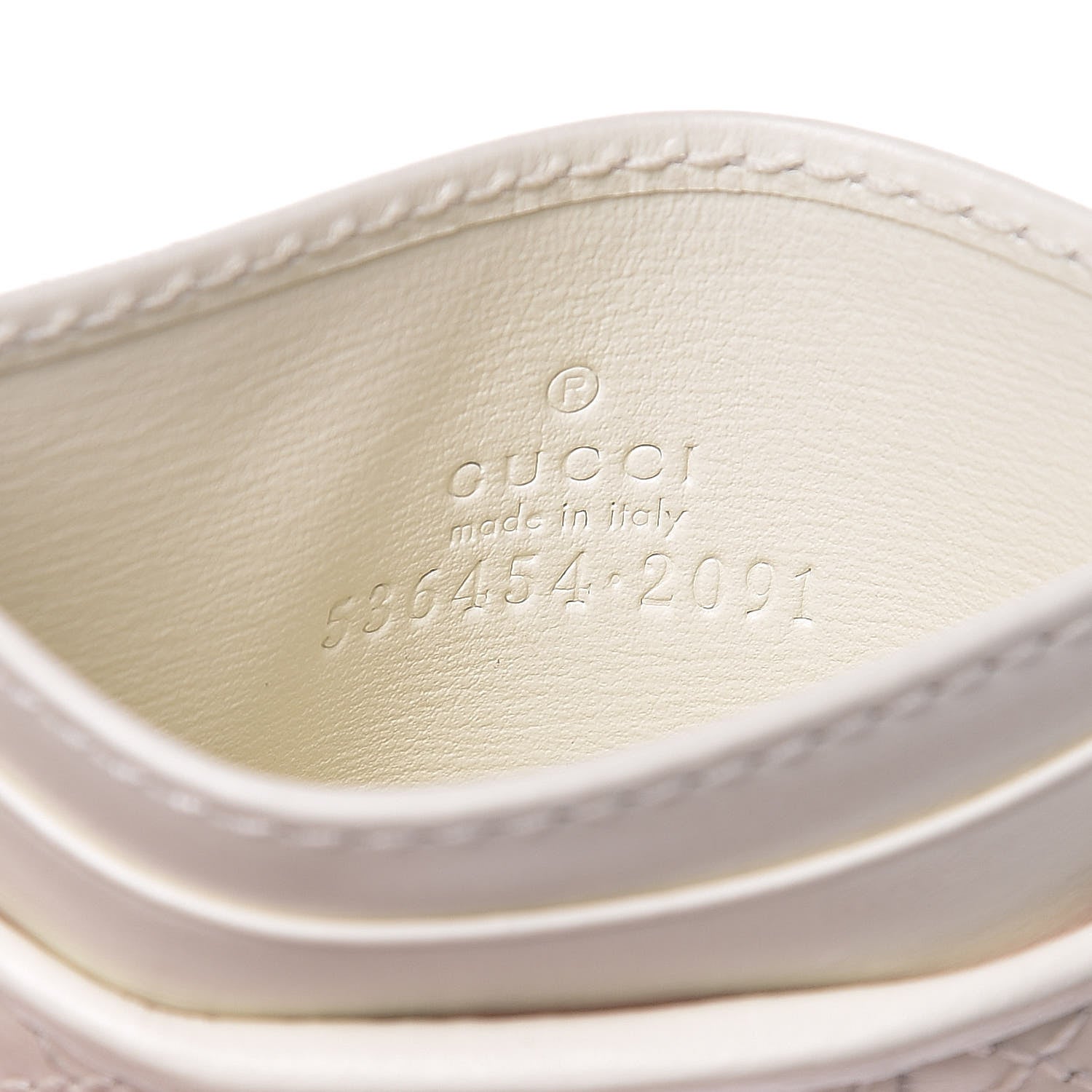 Gucci Calfskin Web Stitched Ophidia Card Holder Off White 6 of 7