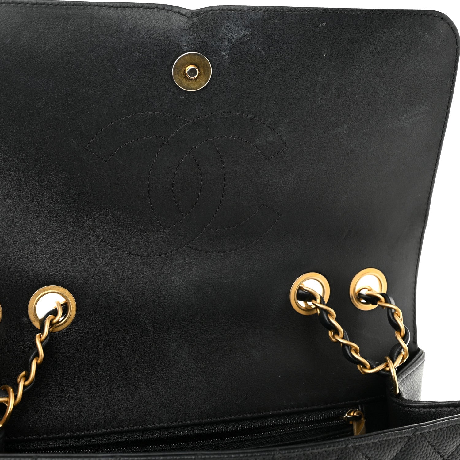 Chanel Caviar Quilted Medium CC Filigree Flap Black 11 of 12