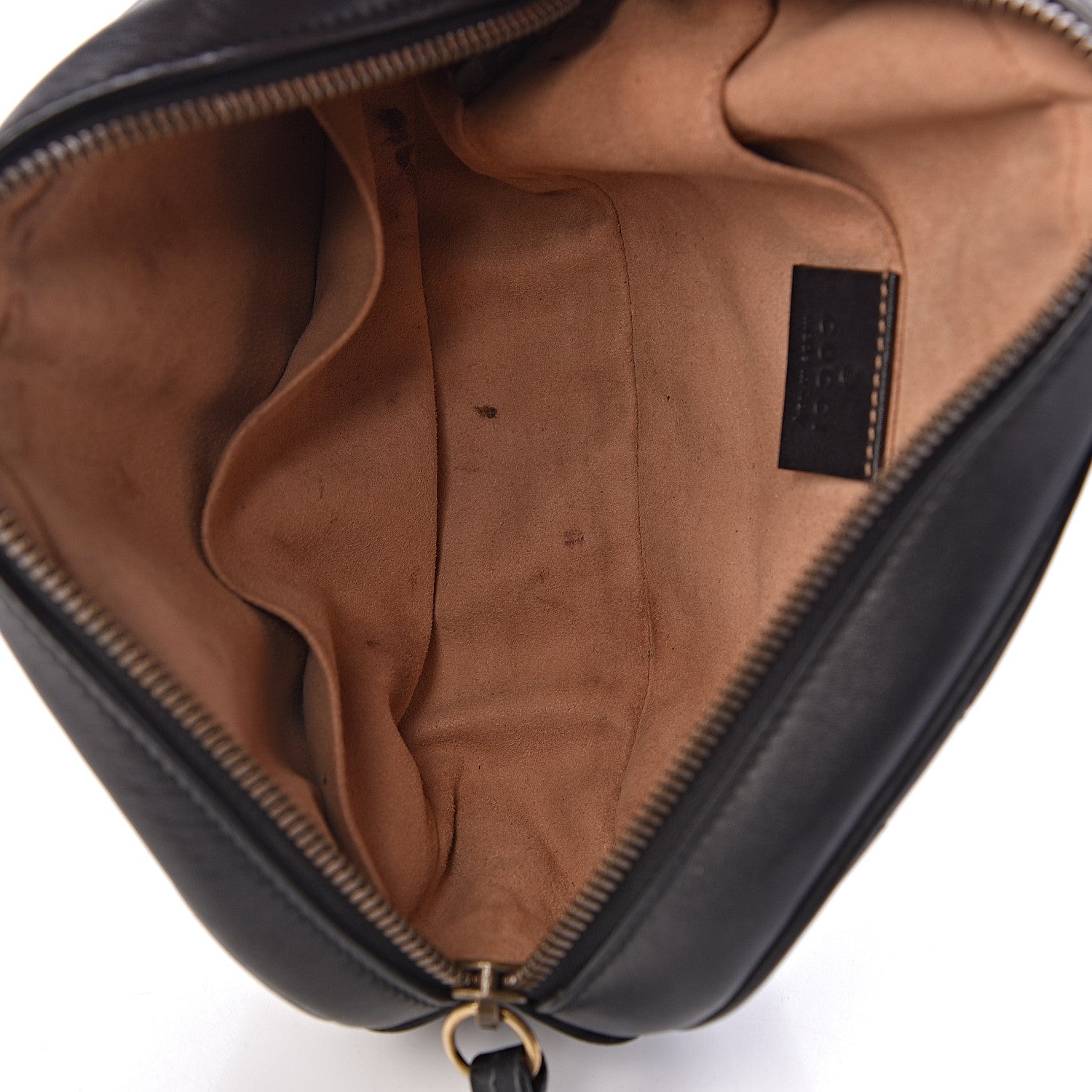 Gucci Calfskin Matelasse GG Marmont Belt Bag 85 34 Black 5 of 11