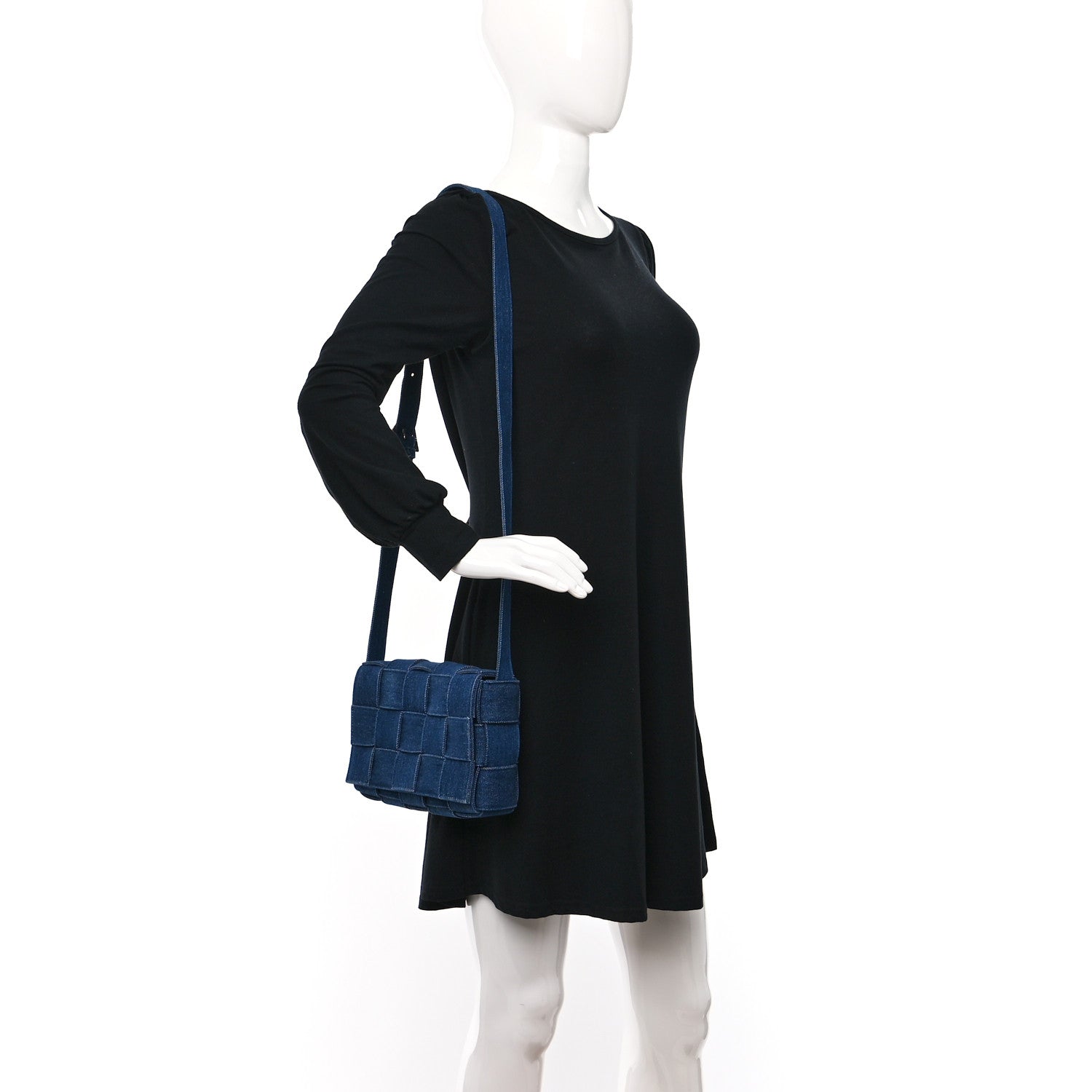 Bottega Veneta Denim Maxi Intrecciato Cassette Crossbody Bag Indigo 2 of 10