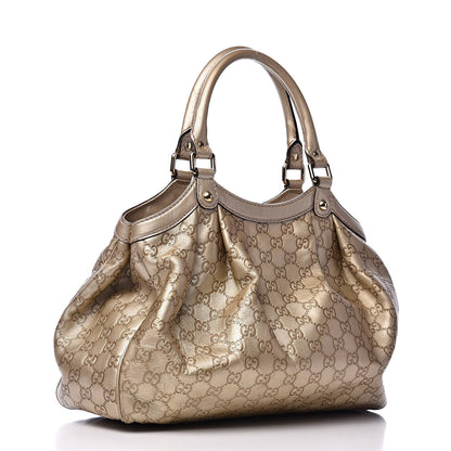 Gucci Guccissima Medium Sukey Tote Champagne 3 of 20
