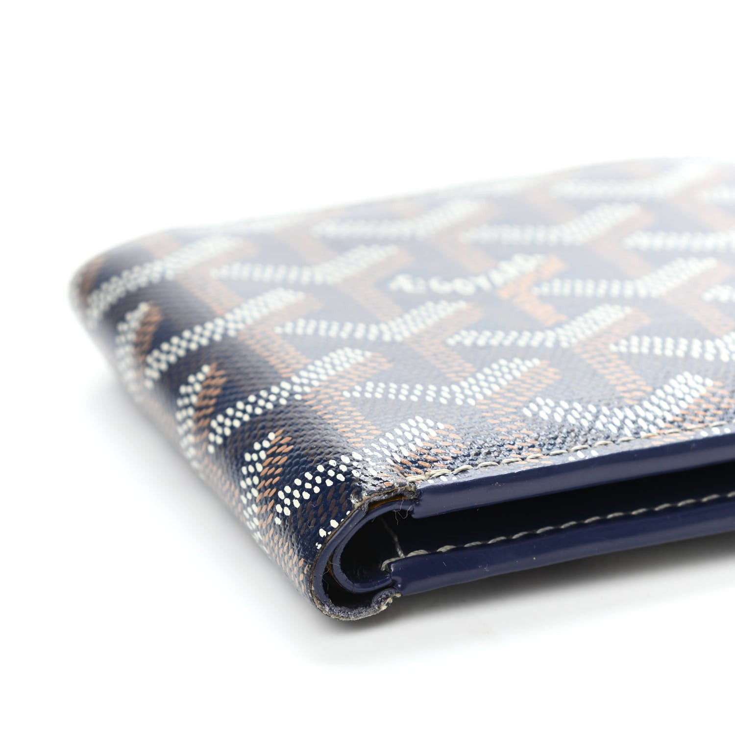 Goyard Goyardine Bi-Fold Victoire PM Wallet Navy 5 of 5