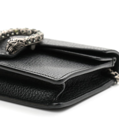 Gucci Calfskin Super Mini Dionysus Shoulder Bag Black 9 of 11