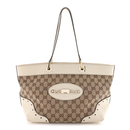Gucci Monogram Large Punch Tote Off White 1 of 19