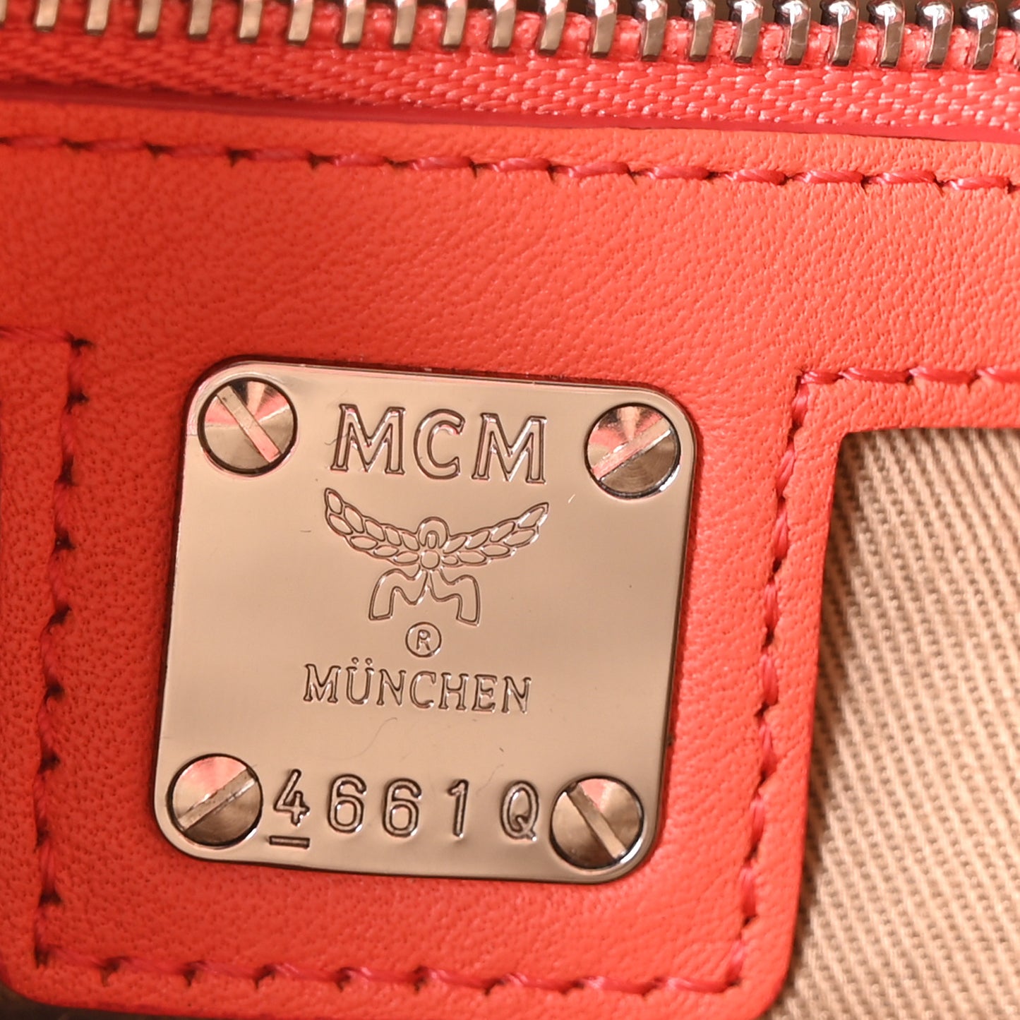 Calfskin Ottomar Monogram Medium Klara Hobo Hot Coral
