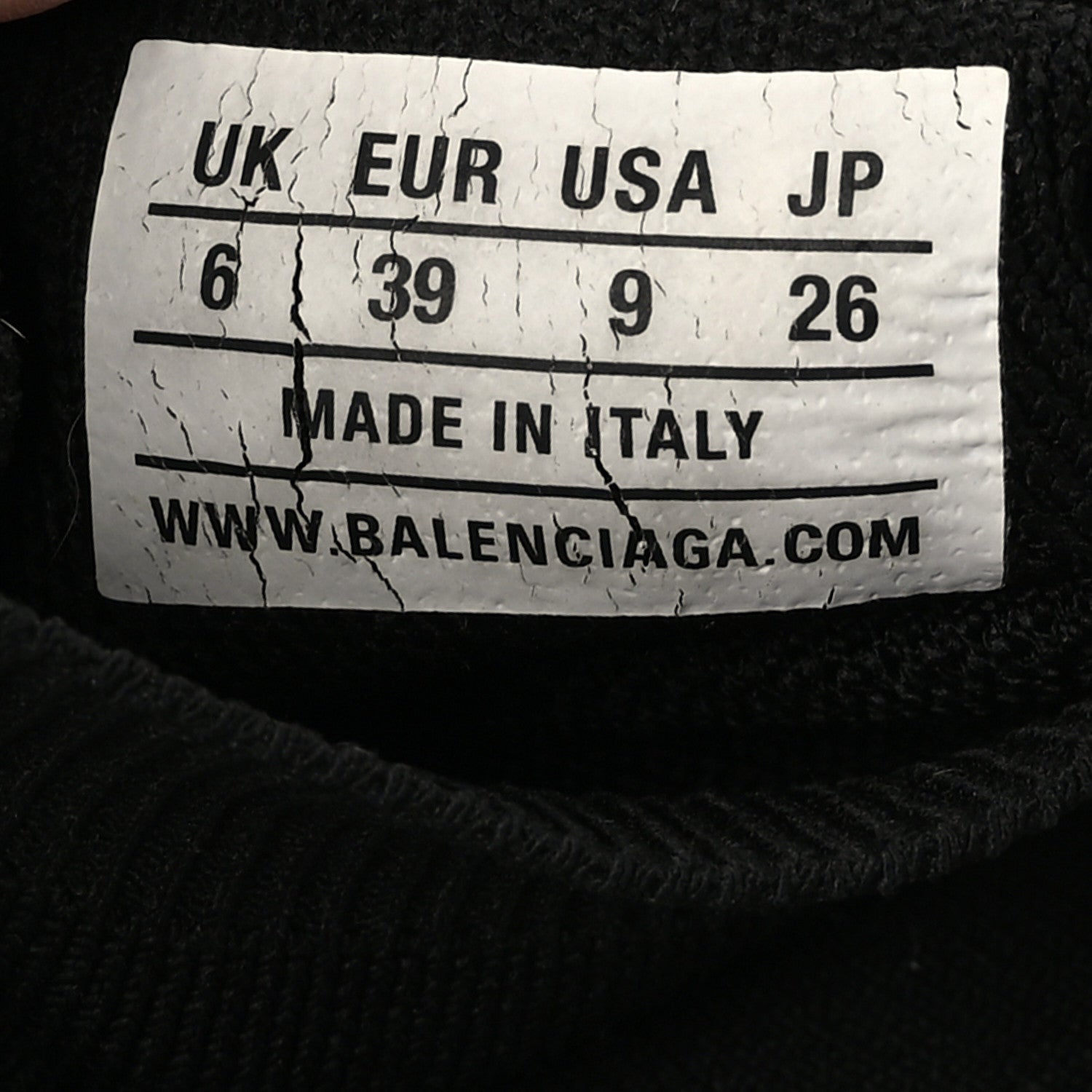 Balenciaga Neoprene Knit Womens Speed Sneakers 39 Black White 6 of 7