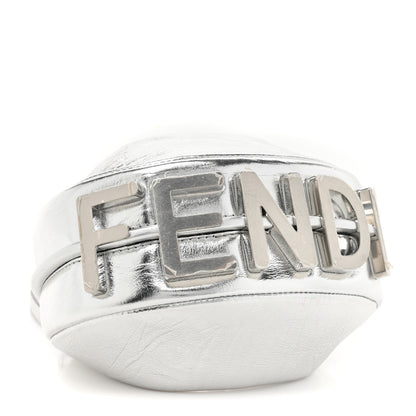 Fendi Rock Millenium Mini Fendigraphy Hobo Bag Argento 4 of 12