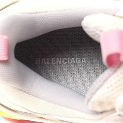 Balenciaga Fabric Mesh Multicolor Womens Triple S Sneakers 36 Yellow Pink Grey White 6 of 9
