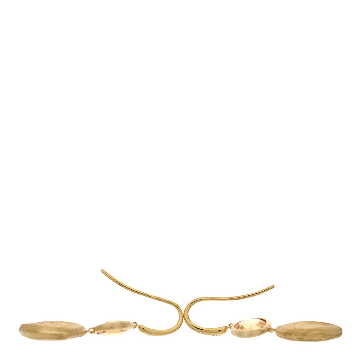 18K Yellow Gold Citrine Jaipur Double Drop Earrings