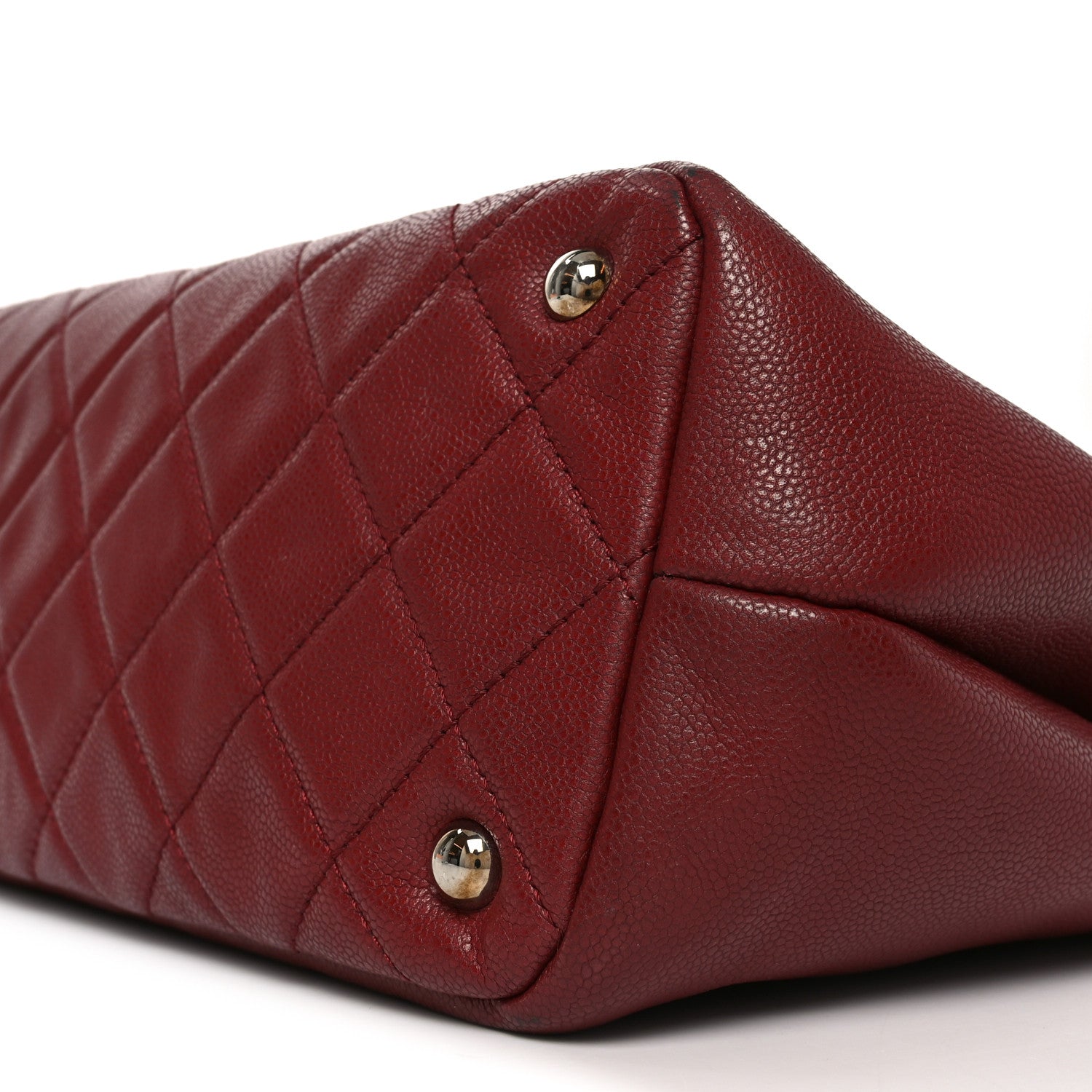 Chanel Caviar Quilted Large Timeless CC Soft Tote Dark Red 10 of 10