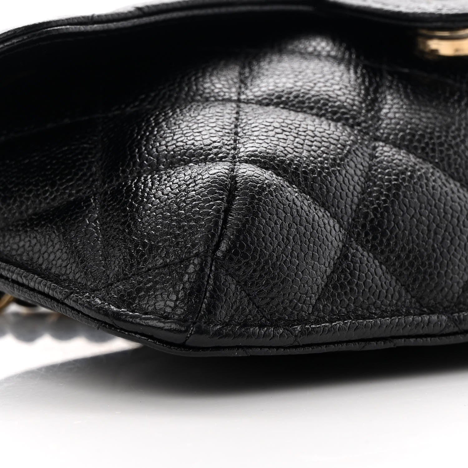 Chanel Caviar Fabric Quilted Foldable Tote With Chain Black Multicolor 18 of 19