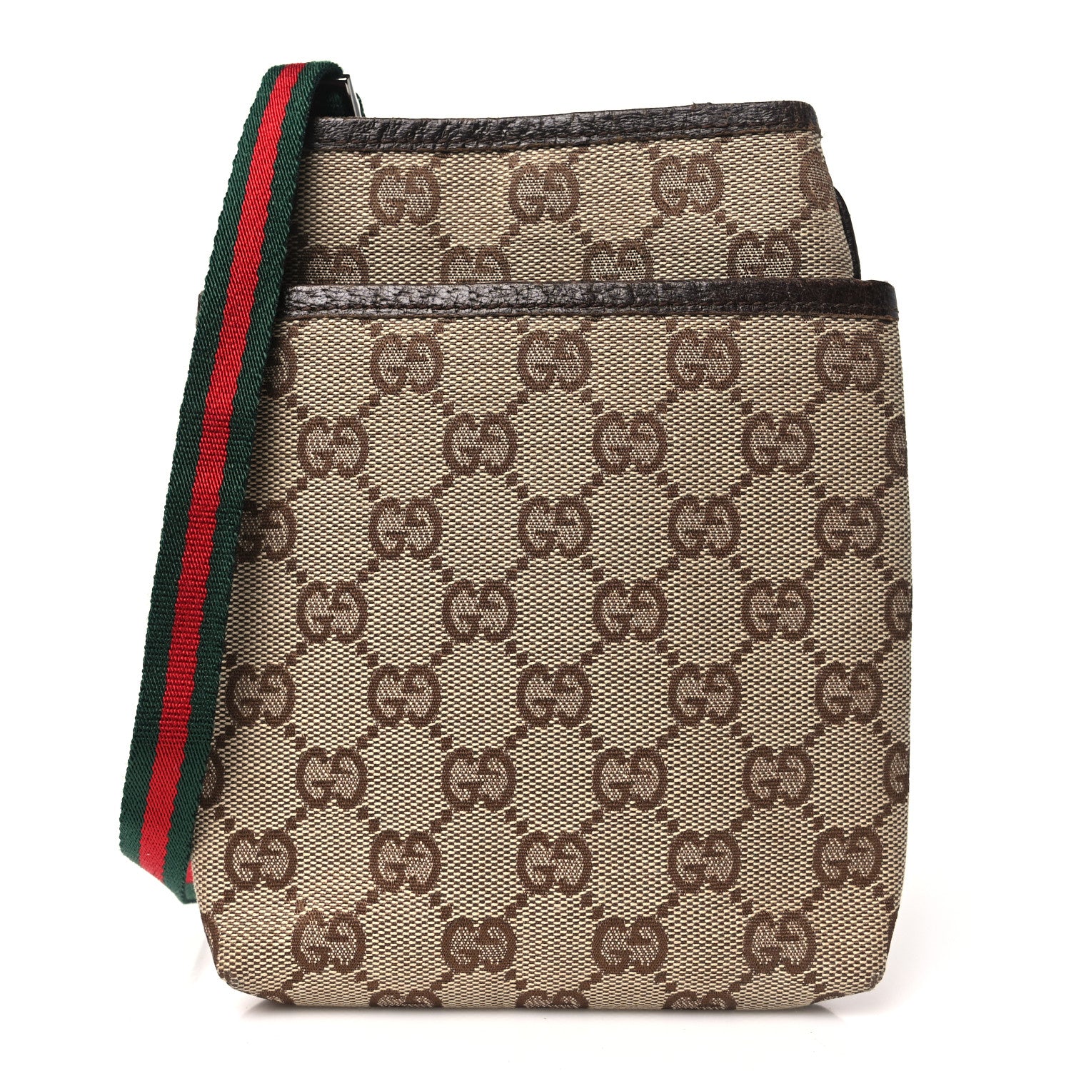 Gucci Monogram Web Mini Messenger Bag Dark Brown 1 of 11