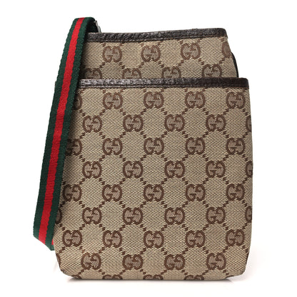 Gucci Monogram Web Mini Messenger Bag Dark Brown 1 of 11