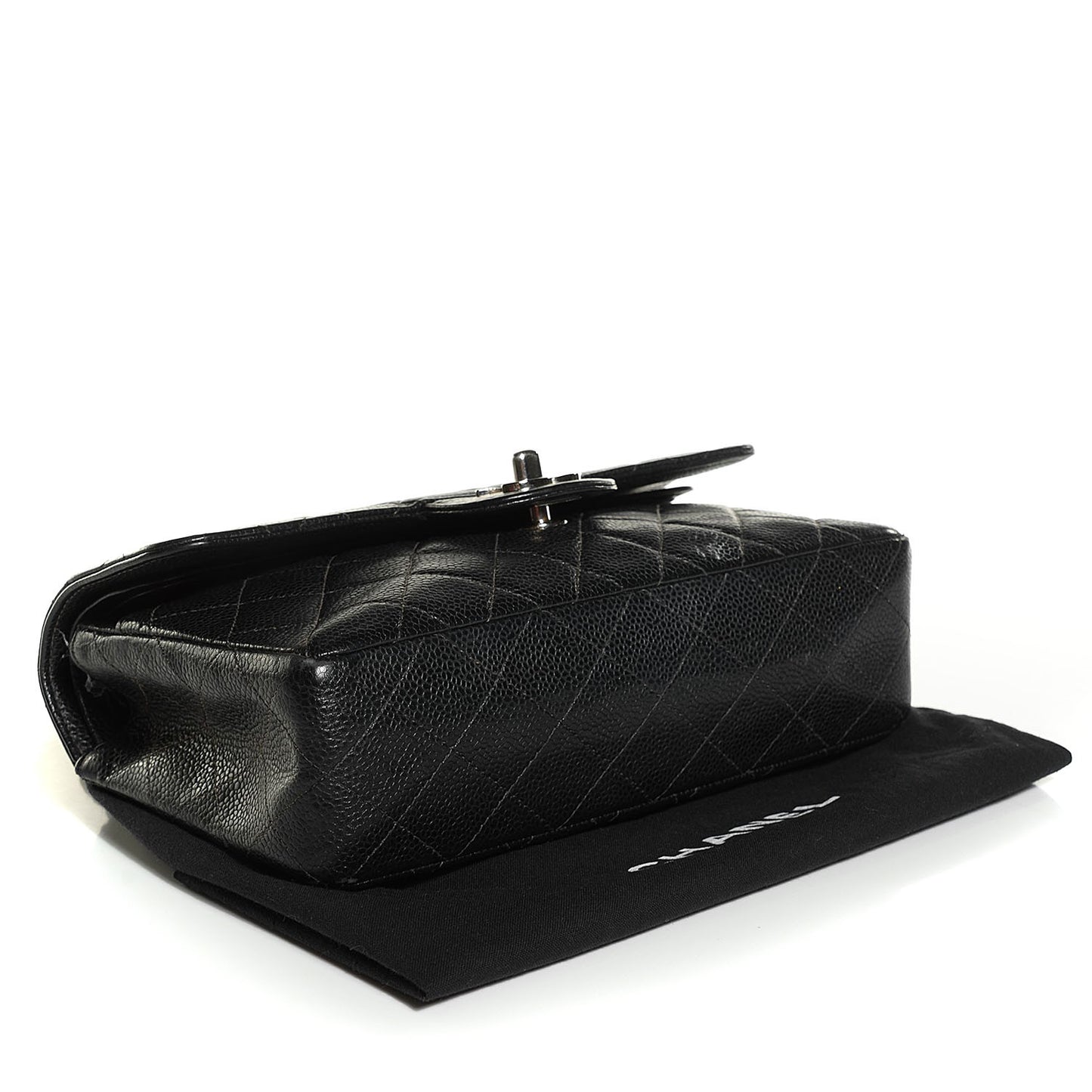Caviar Quilted Small Double Flap Black