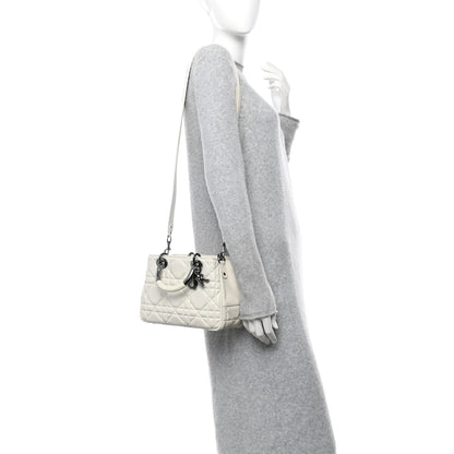 Christian Dior Calfskin Cannage Small The Lady 95.22 Ivory 2 of 12