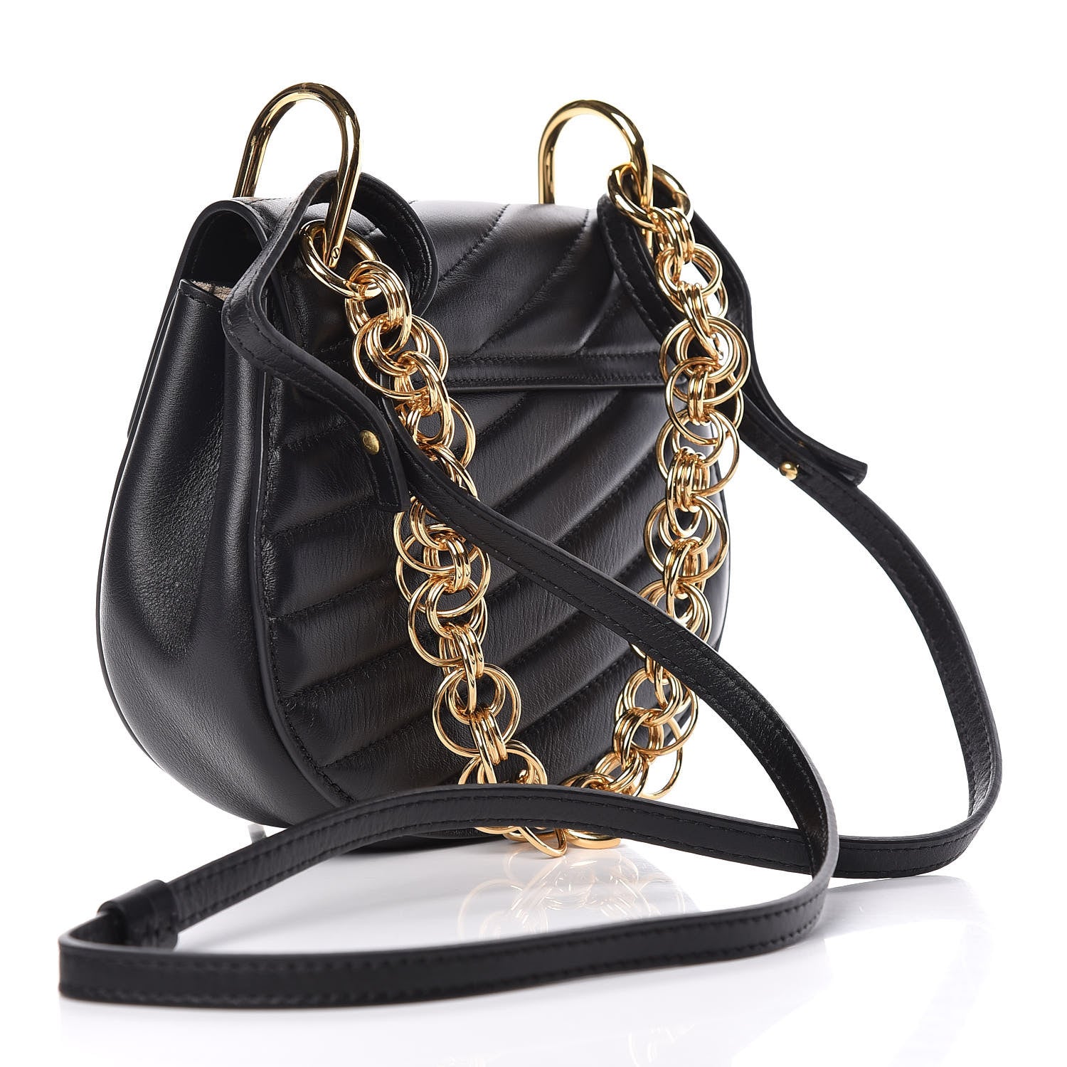 Chloe Calfskin Quilted Mini Drew Bijou Shoulder Bag Black 3 of 13