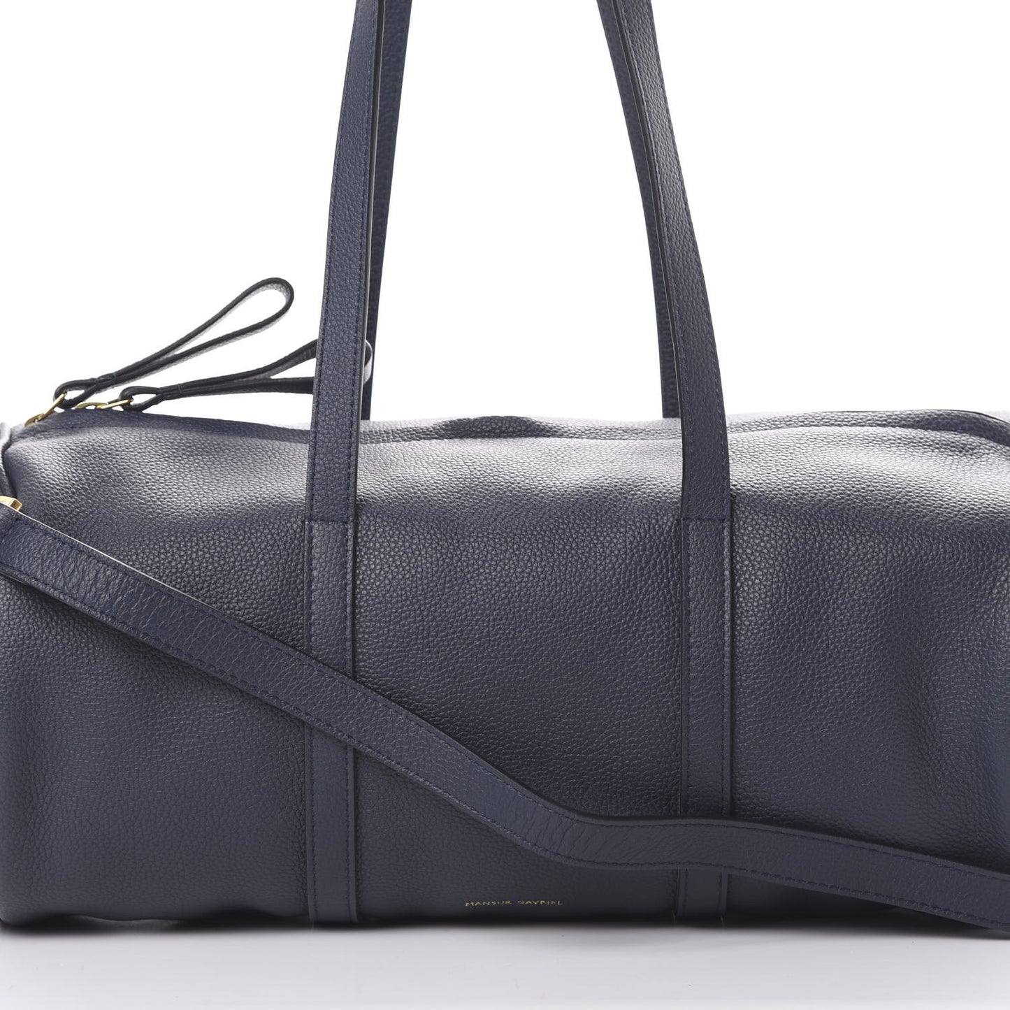 Pebbled Lambskin Mini Duffel Bag Blu