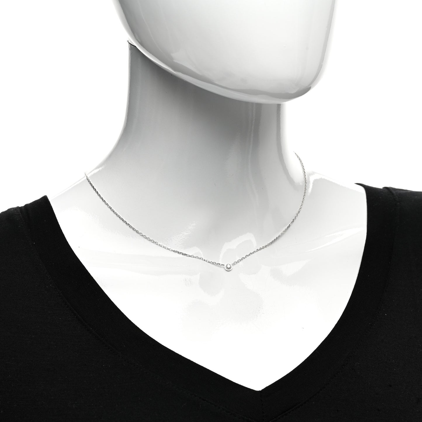 18K White Gold Diamond SM D'Amour Pendant Necklace
