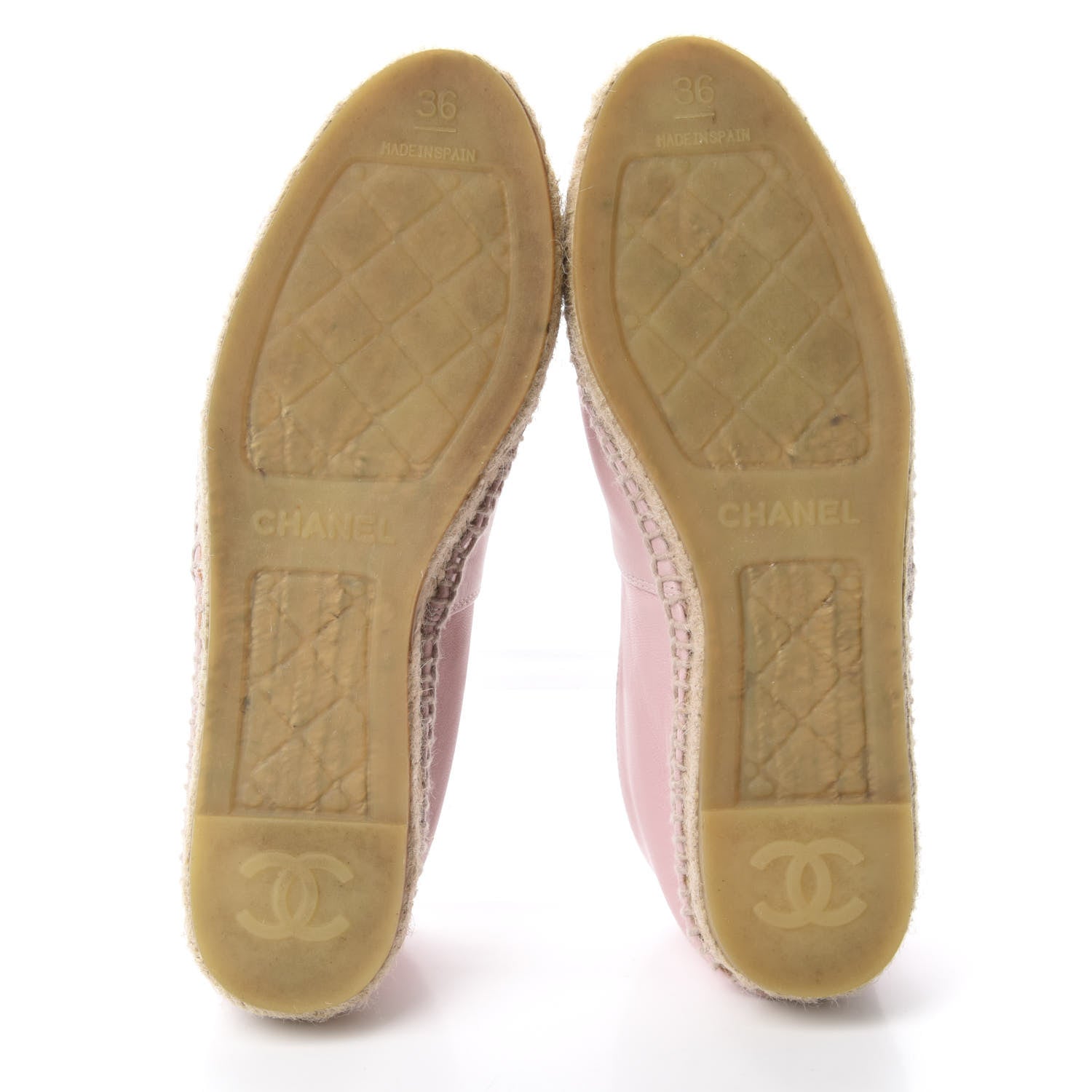 Chanel Lambskin CC Espadrilles 36 Light Pink 6 of 11
