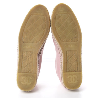 Chanel Lambskin CC Espadrilles 36 Light Pink 6 of 11