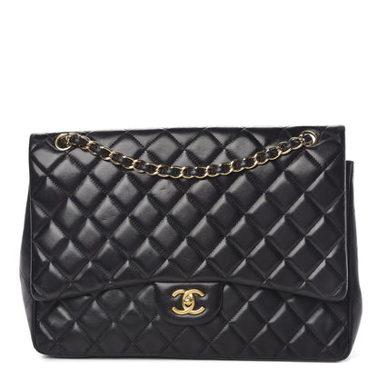 Chanel Lambskin Quilted Maxi Single Flap Black 1 of 23