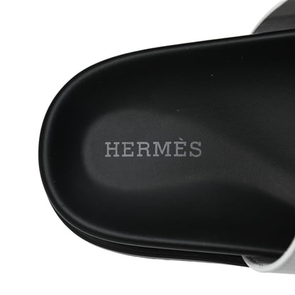 Hermes Calfskin Womens Chypre Sandals 37 White 6 of 10
